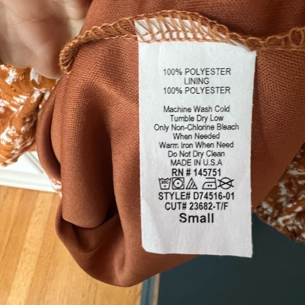 PEACH LOVE California Womens Floral Midi Dress Size S Cottagecore Boho Chic - Picture 6 of 6